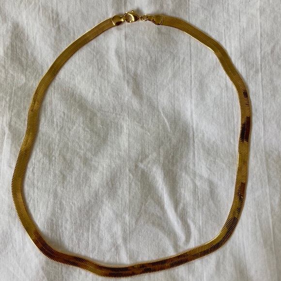 Jewelry - Gold‎ plated herringbone necklace